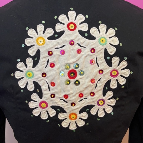 Moschino Cheap Chic Black Cotton Embroidered Blazer - Picture 9 of 17